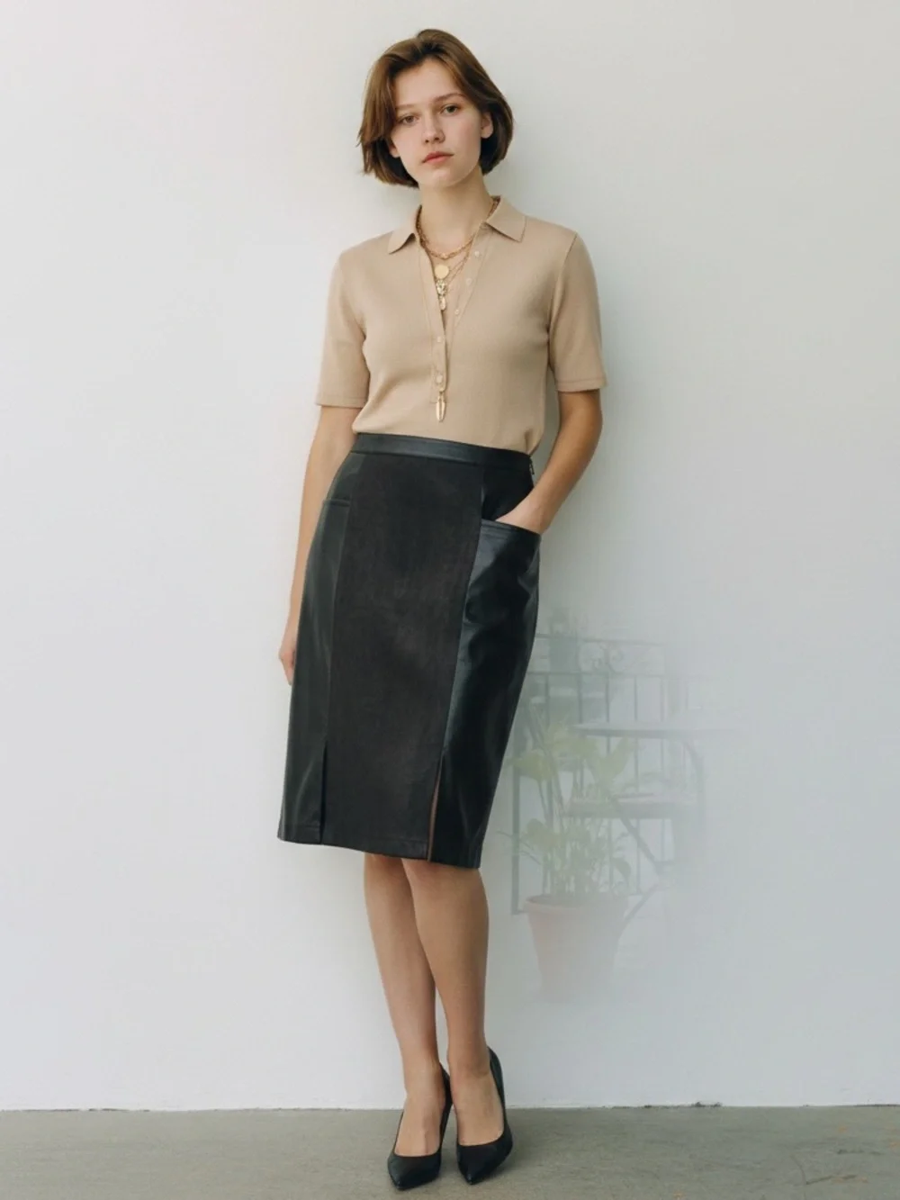 J. McLaughlin Naomi Solid Skirt size 8‎
